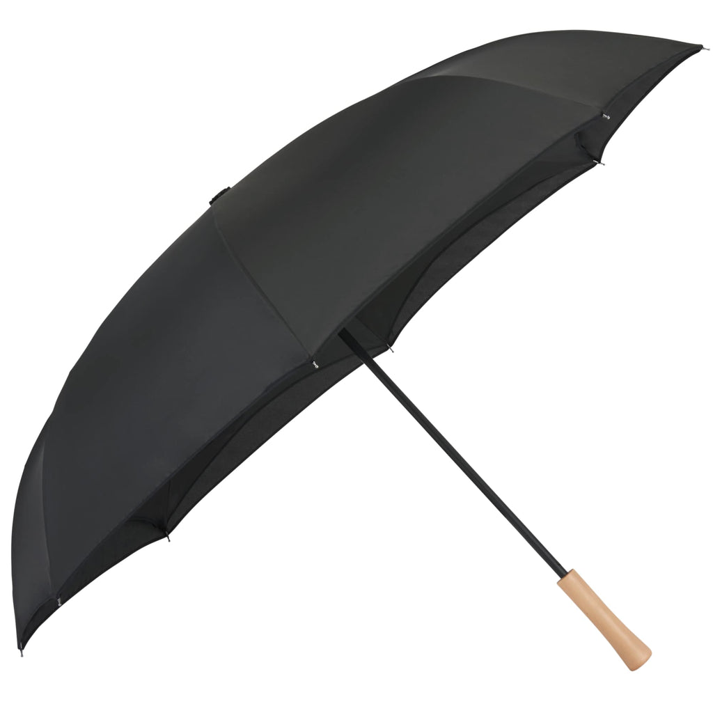 Inverted Umbrella with Recycled Canopy, 48 Inches Transfer - Black - Right Angle 3