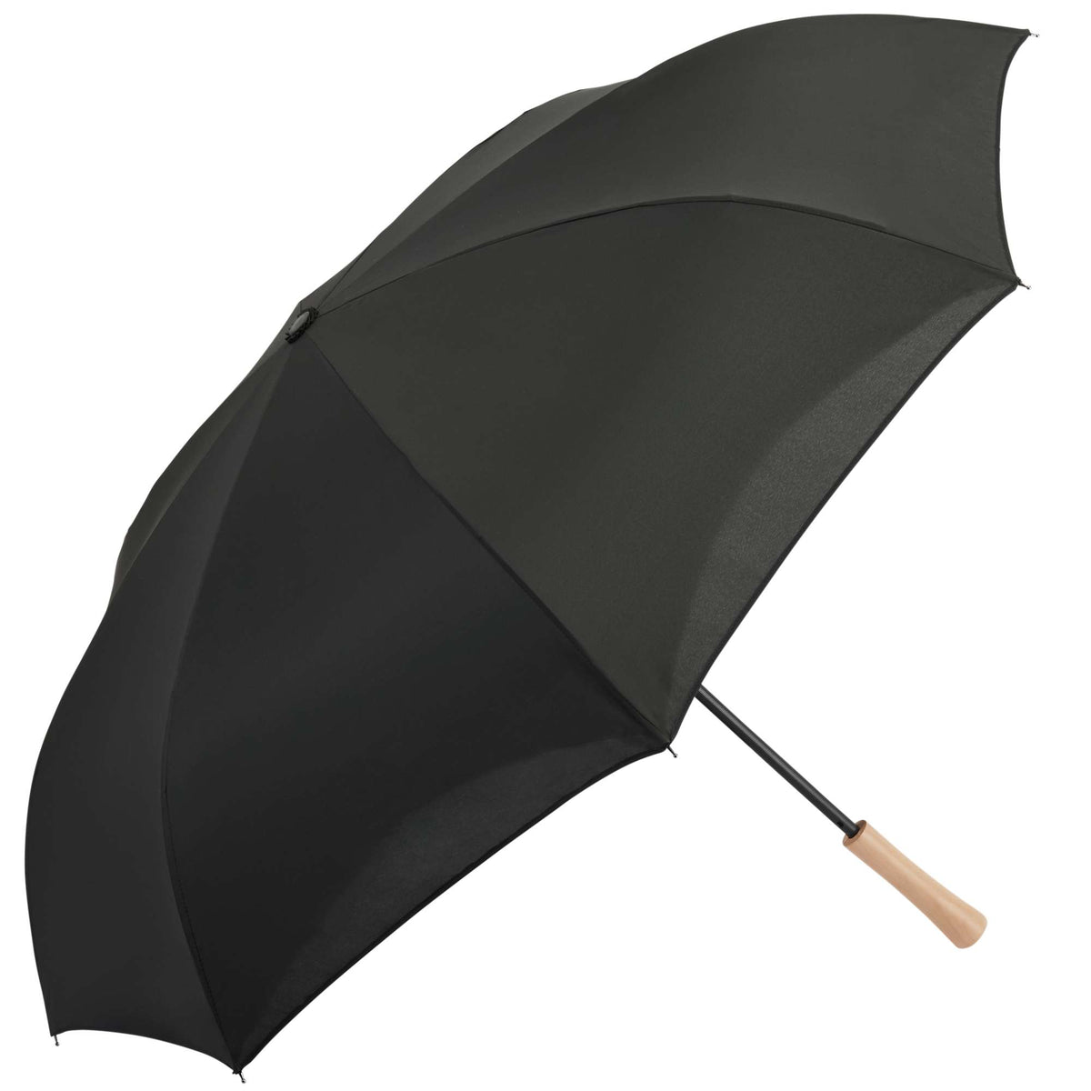 Inverted Umbrella with Recycled Canopy, 48 Inches Transfer - Black - Right Angle 4