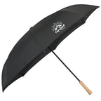Inverted Umbrella with Recycled Canopy, 48 Inches Transfer - Black - Right Angle