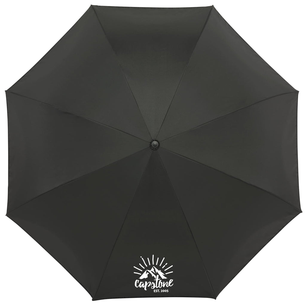 Inverted Umbrella with Recycled Canopy, 48 Inches Transfer - Black - Top