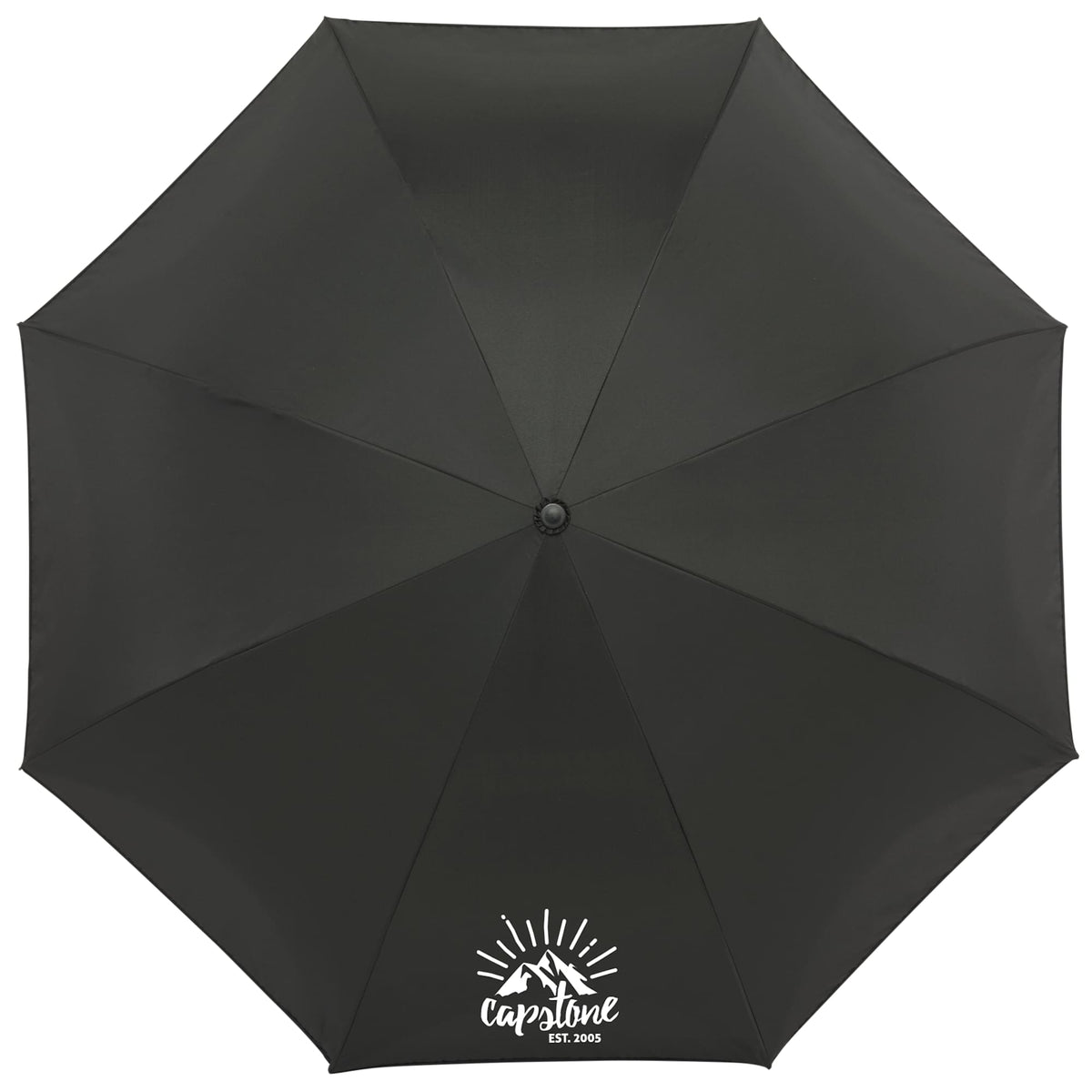 Inverted Umbrella with Recycled Canopy, 48 Inches Transfer - Black - Top
