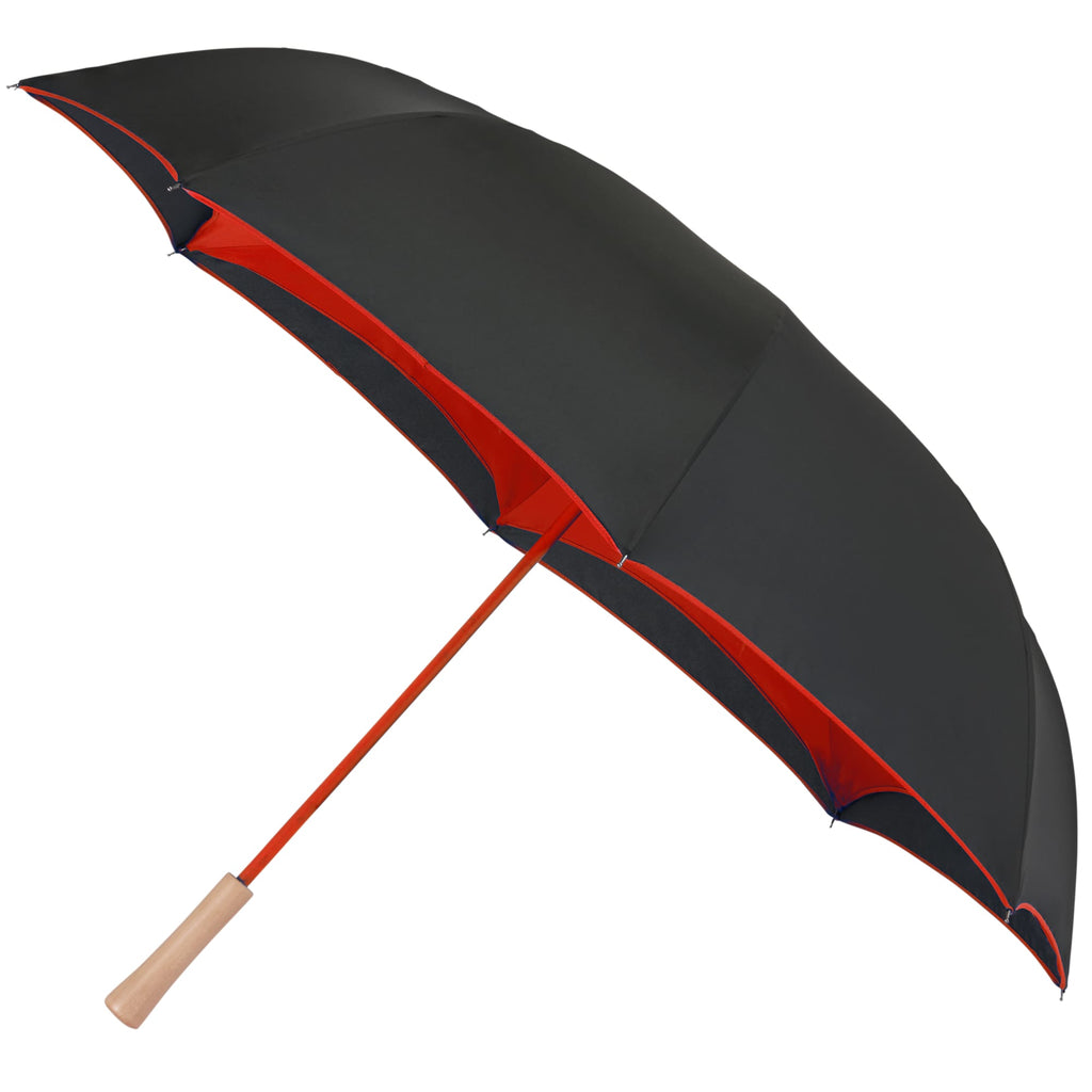 Inverted Umbrella with Recycled Canopy, 48 Inches Transfer - Red - Left Angle 2