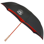 Inverted Umbrella with Recycled Canopy, 48 Inches Transfer - Red - Left Angle