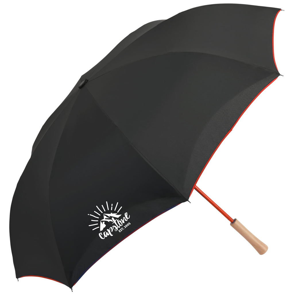 Inverted Umbrella with Recycled Canopy, 48 Inches Transfer - Red - Right Angle 2