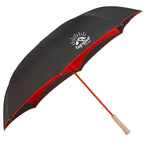 Inverted Umbrella with Recycled Canopy, 48 Inches Transfer - Red - Right Angle