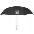 Inverted Umbrella with Recycled Canopy, 48 Inches Transfer - Royal - Front 2
