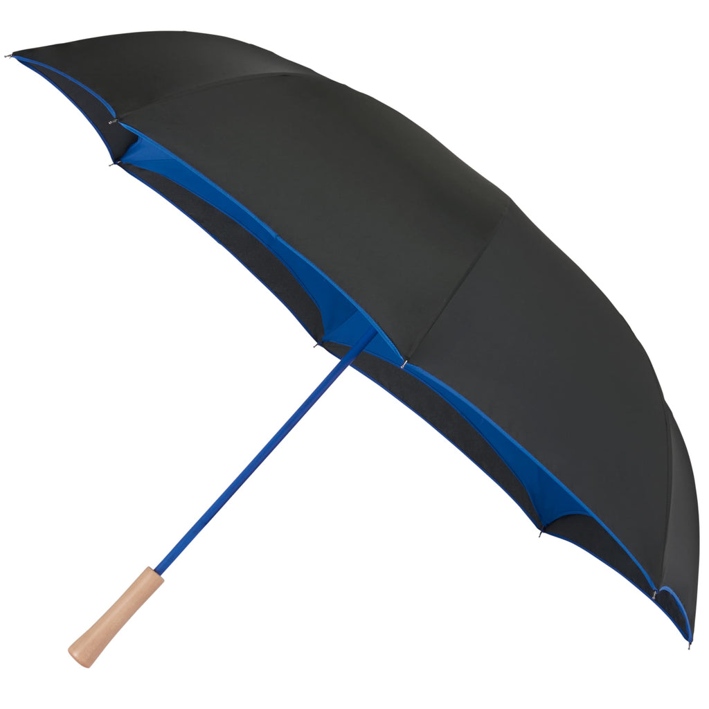 Inverted Umbrella with Recycled Canopy, 48 Inches Transfer - Royal - Left Angle 2