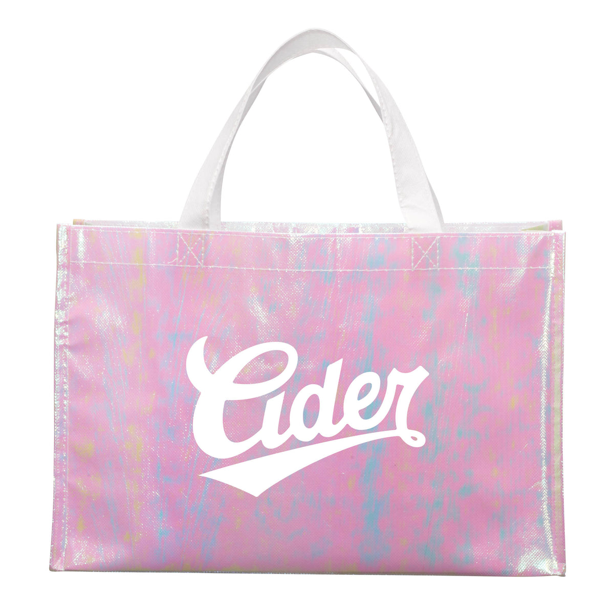 Iridescent Shopper Tote with Wipe-Clean Laminate - Iridescent - Front