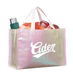 Iridescent Shopper Tote with Wipe-Clean Laminate - Iridescent - Photo