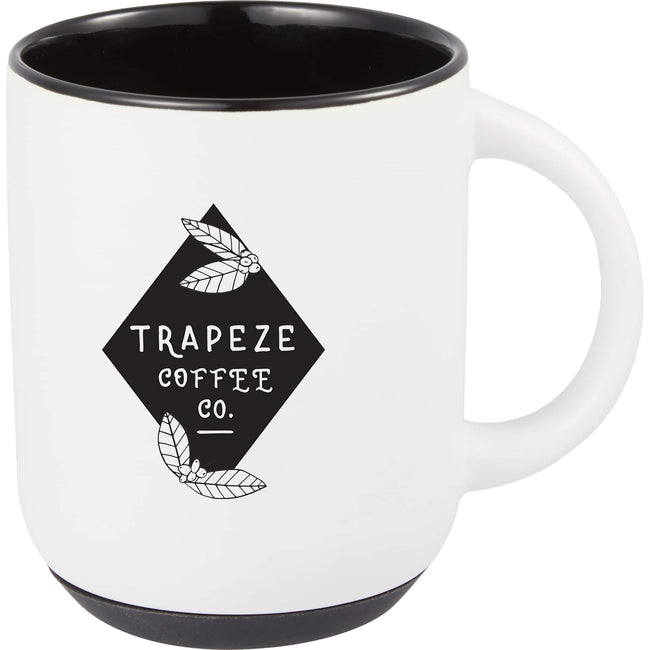 Isaac Ceramic Mug with Non-Slip Rubber Base, 14 oz