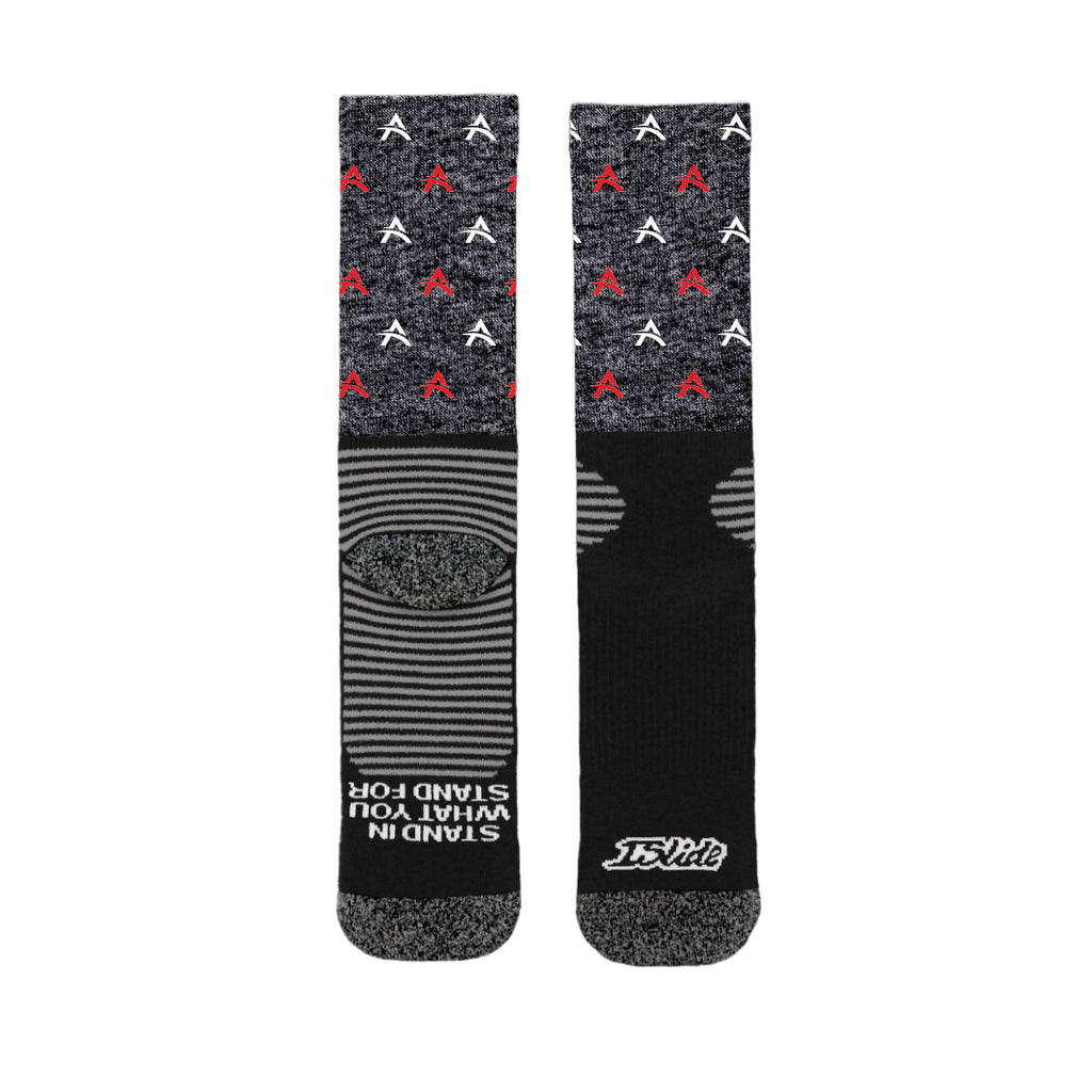 ISlide Socks, Statement - Black - Dye_Sublimation