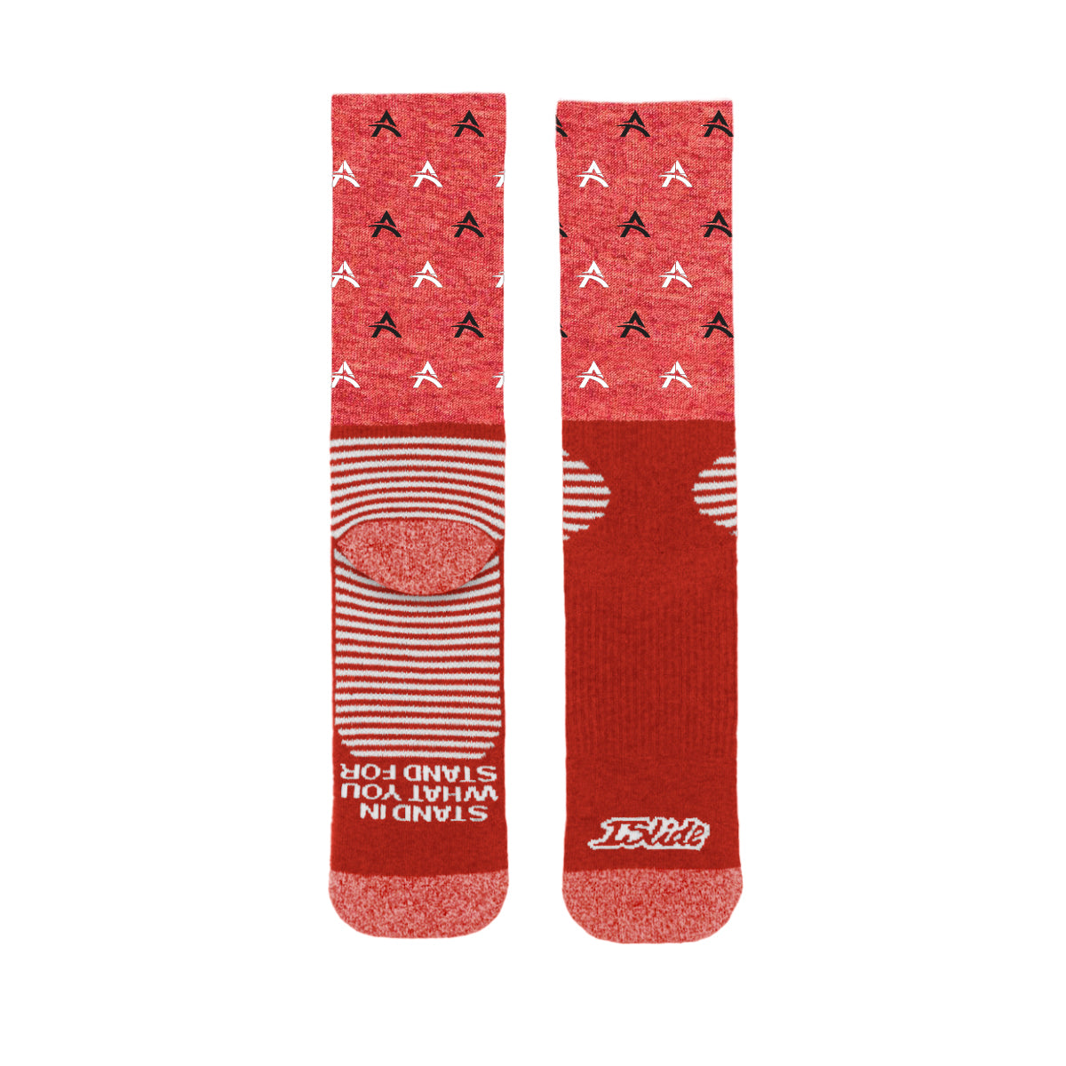 ISlide Socks, Statement - Red - Dye_Sublimation
