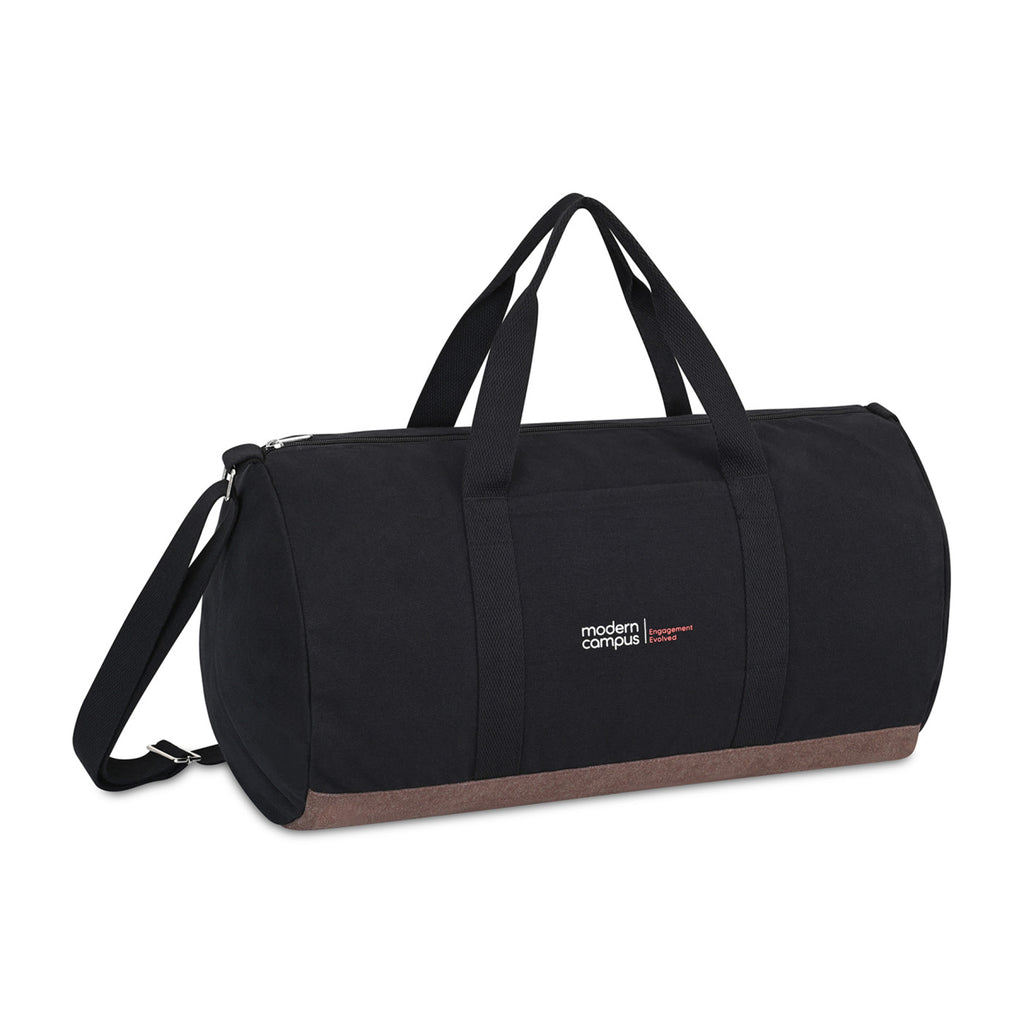 Ivy Barrel Duffel in Recycled Cotton Transfer - Black - View 3