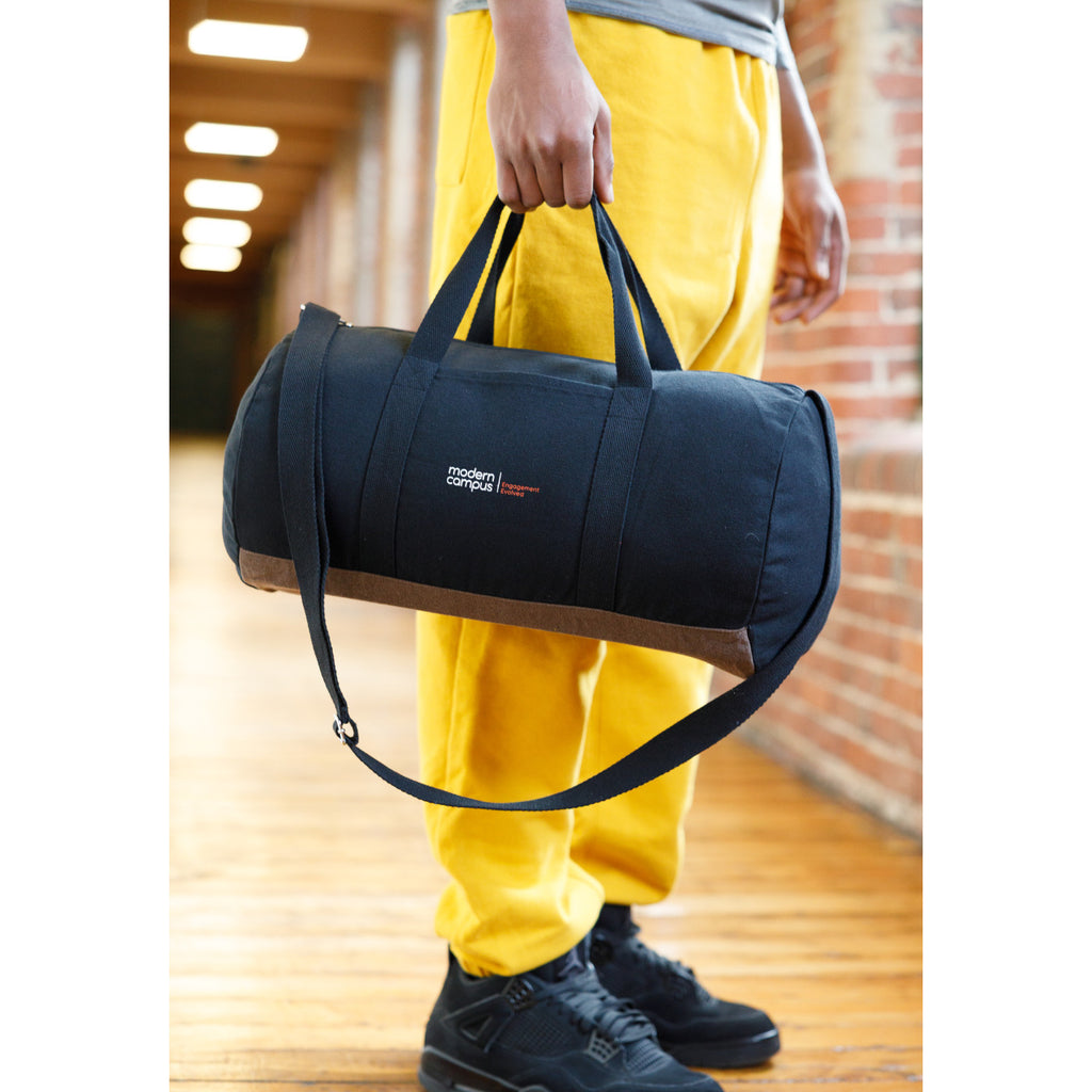 Ivy Barrel Duffel in Recycled Cotton Transfer - Navy - View 4
