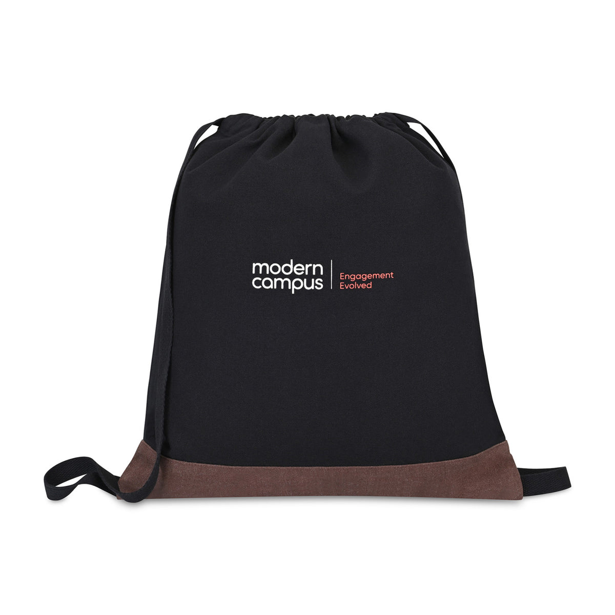 Ivy Drawstring Backpack in Recycled Cotton - Black - View 1