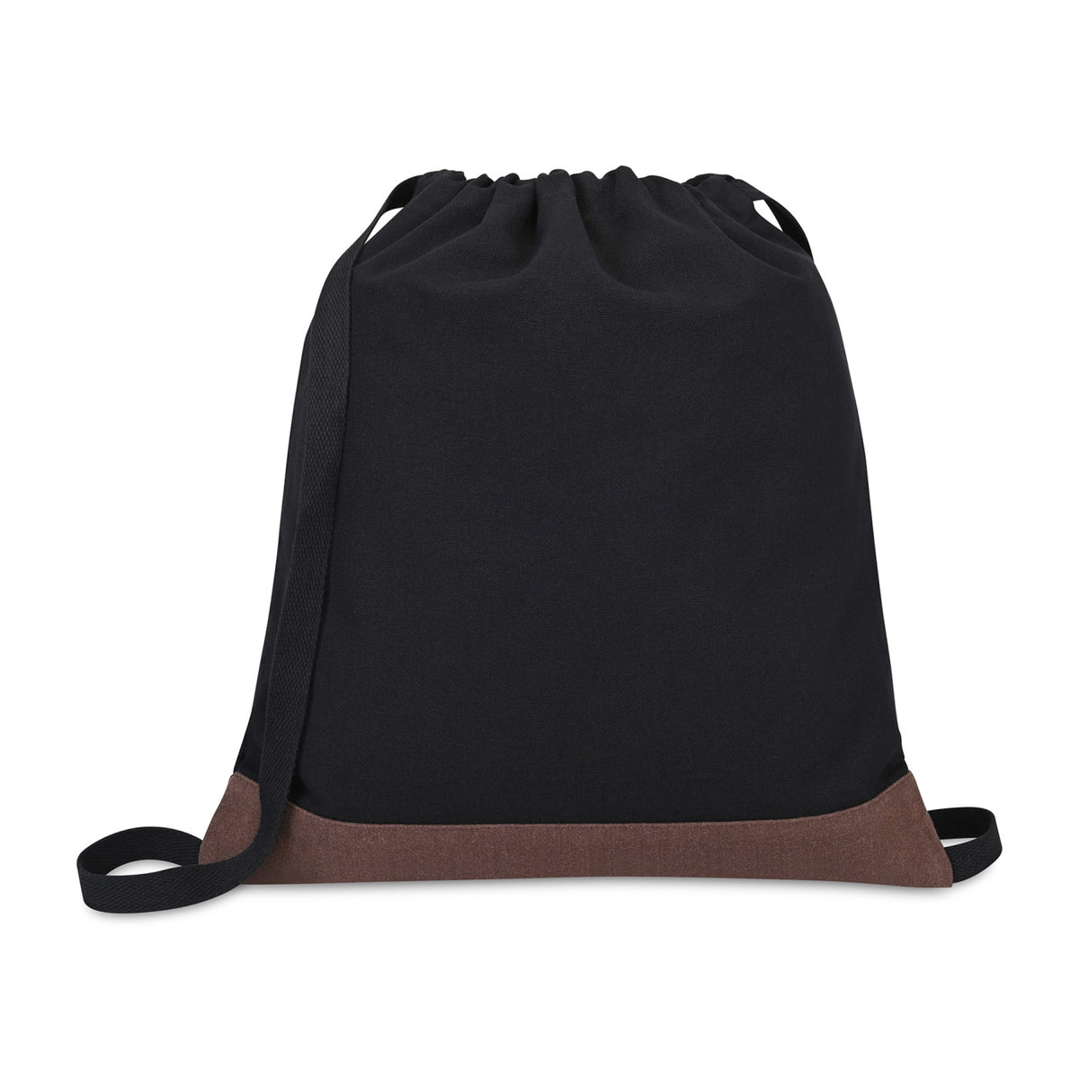 Ivy Drawstring Backpack in Recycled Cotton Embroidery - Black - View 3