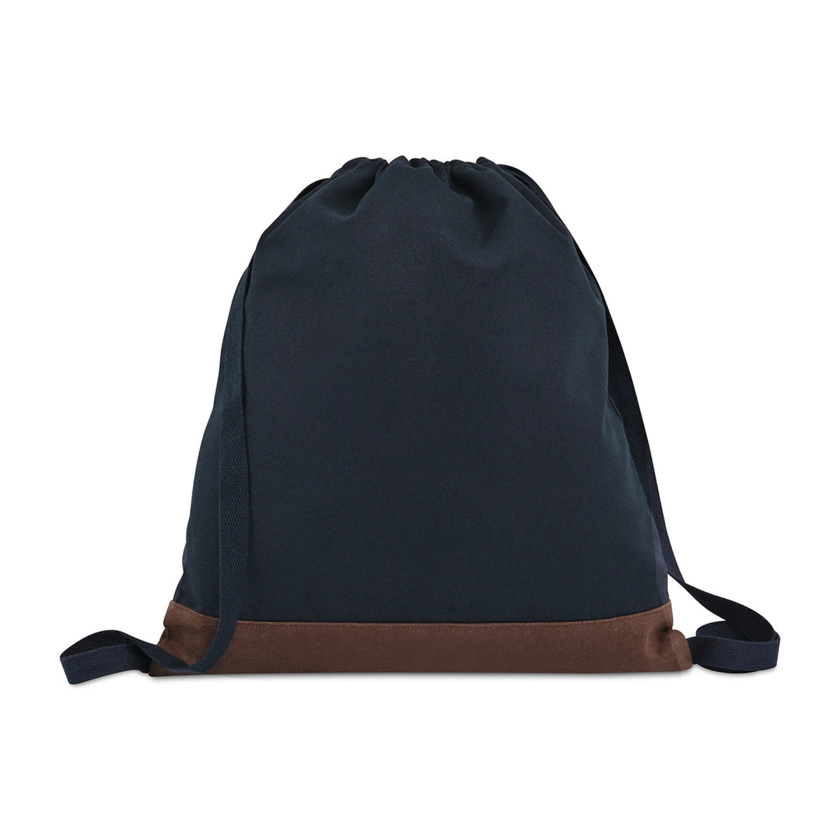 Ivy Drawstring Backpack in Recycled Cotton - Navy - View 3