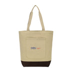 Ivy Everyday Tote in Recycled Cotton Transfer - Beige - View 1