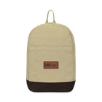 Ivy Laptop Backpack in Recycled Cotton, 16 Inch Embroidery - Beige - View 2