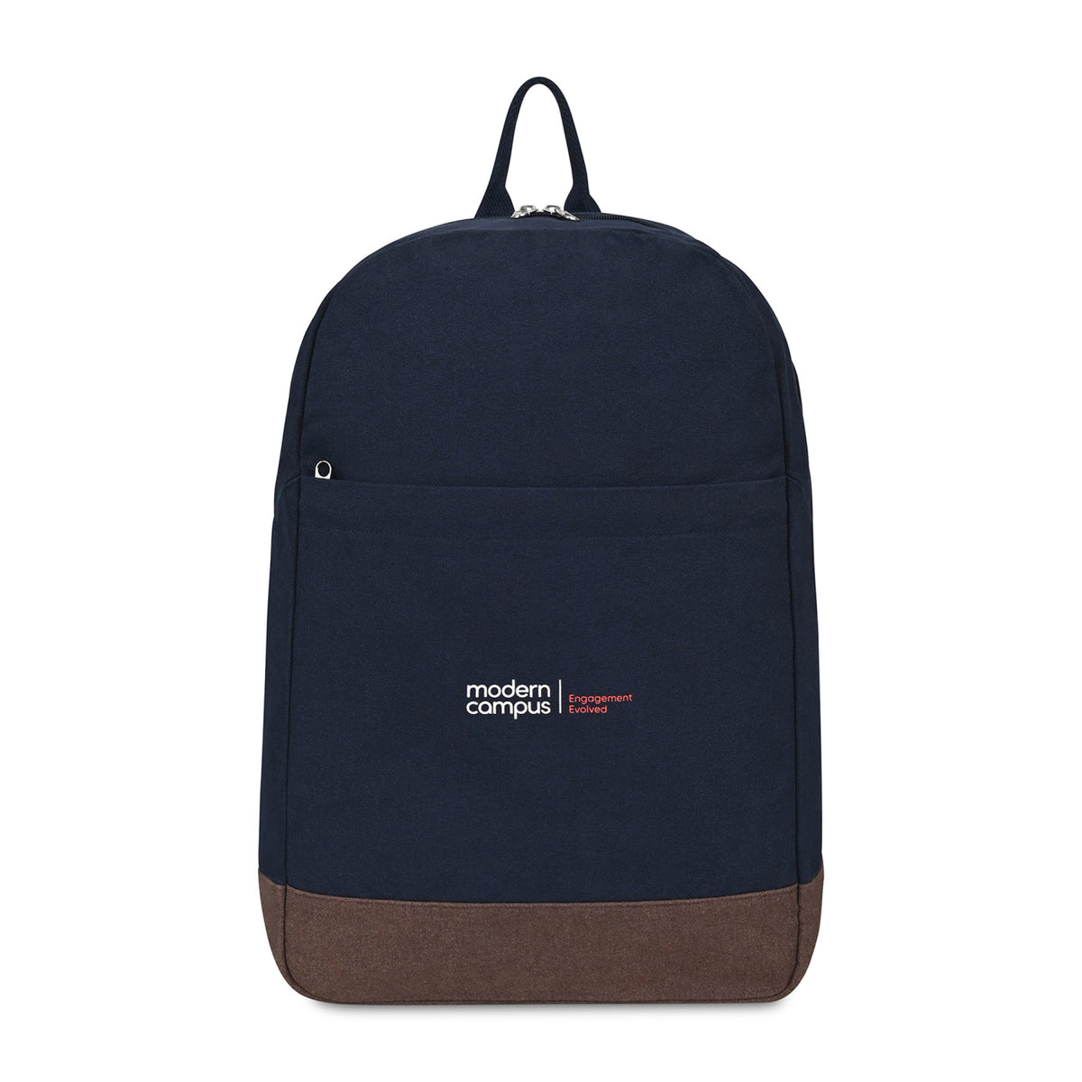 Ivy Laptop Backpack in Recycled Cotton, 16 Inch Embroidery - Navy - View 1
