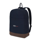 Ivy Laptop Backpack in Recycled Cotton, 16 Inch Embroidery - Navy - View 2