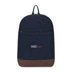 Ivy Laptop Backpack in Recycled Cotton, 16 Inch Transfer - Navy - View 1