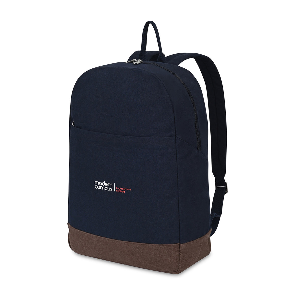 Ivy Laptop Backpack in Recycled Cotton, 16 Inch Transfer - Navy - View 2