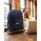 Ivy Laptop Backpack in Recycled Cotton, 16 Inch Transfer - Navy - View 5