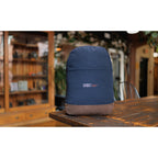 Ivy Laptop Backpack in Recycled Cotton, 16 Inch Transfer - Navy - View 6