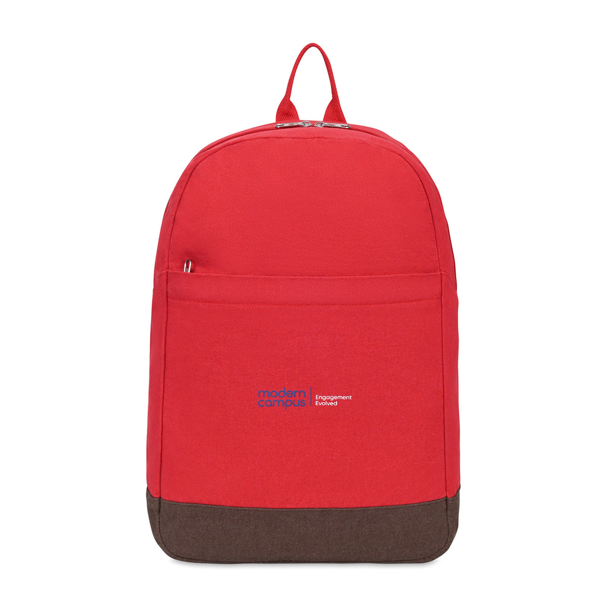 Ivy Laptop Backpack in Recycled Cotton, 16 Inch Transfer - Red - View 1