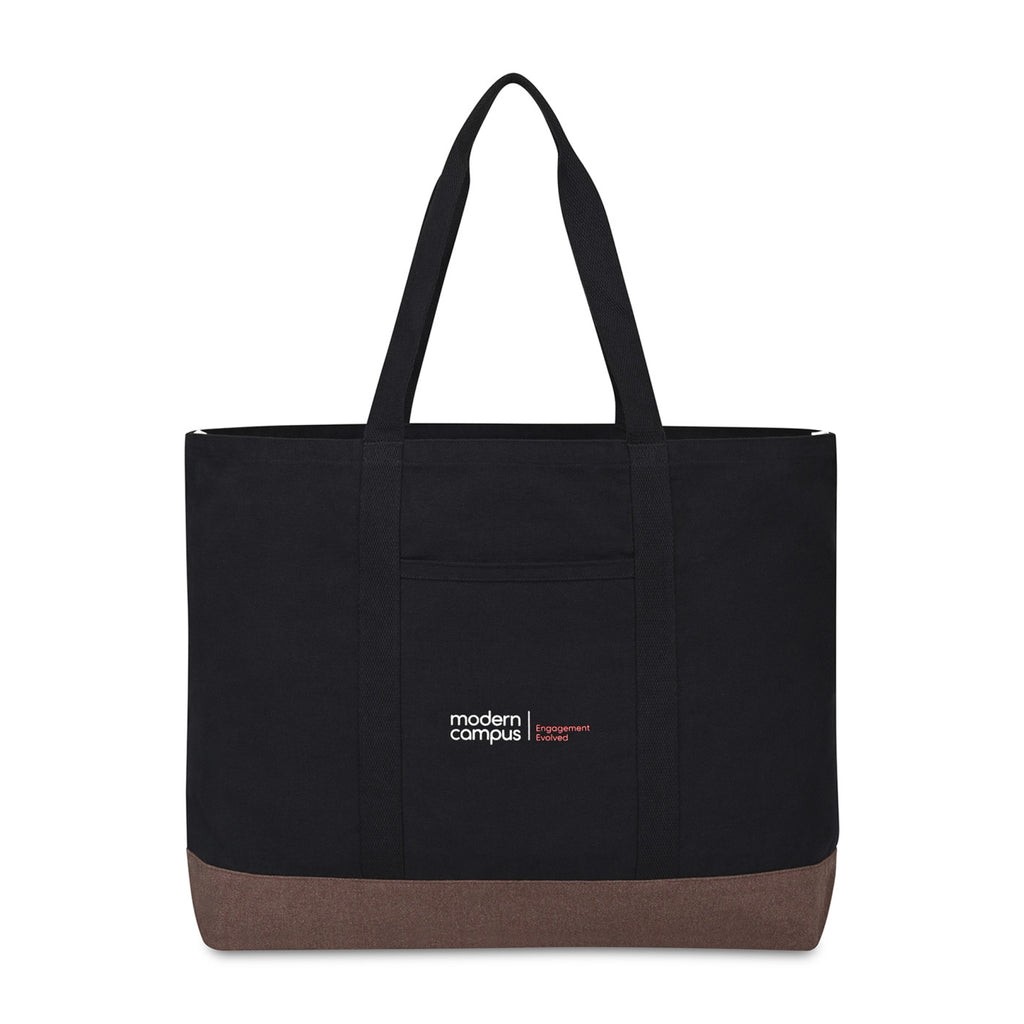 Ivy Large Carry-All Tote in Recycled Cotton - Black - View 1