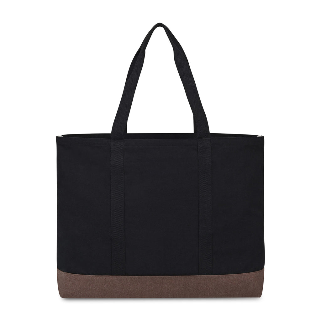 Ivy Large Carry-All Tote in Recycled Cotton - Black - View 3