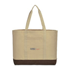 Ivy Large Carry-All Tote in Recycled Cotton Embroidery - Beige - View 1