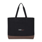 Ivy Large Carry-All Tote in Recycled Cotton Embroidery - Black - View 1