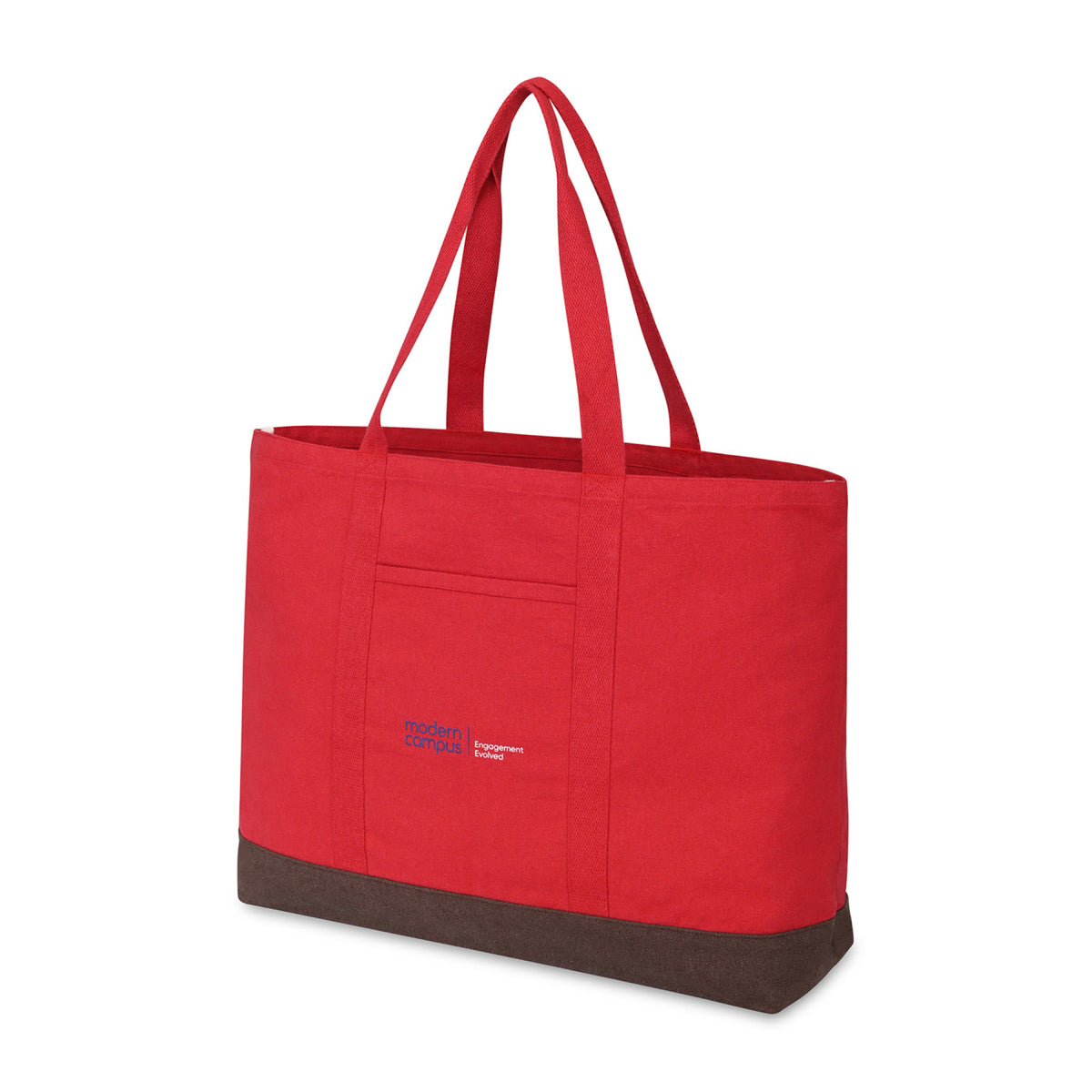 Ivy Large Carry-All Tote in Recycled Cotton Embroidery - Crimson - View 3