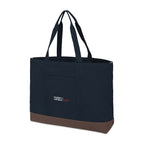 Ivy Large Carry-All Tote in Recycled Cotton Embroidery - Navy - View 3