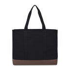 Ivy Large Carry-All Tote in Recycled Cotton Transfer - Black - View 3