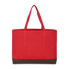 Ivy Large Carry-All Tote in Recycled Cotton Transfer - Crimson - View 2