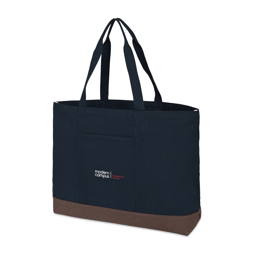 Ivy Large Carry-All Tote in Recycled Cotton Transfer - Navy - View 3