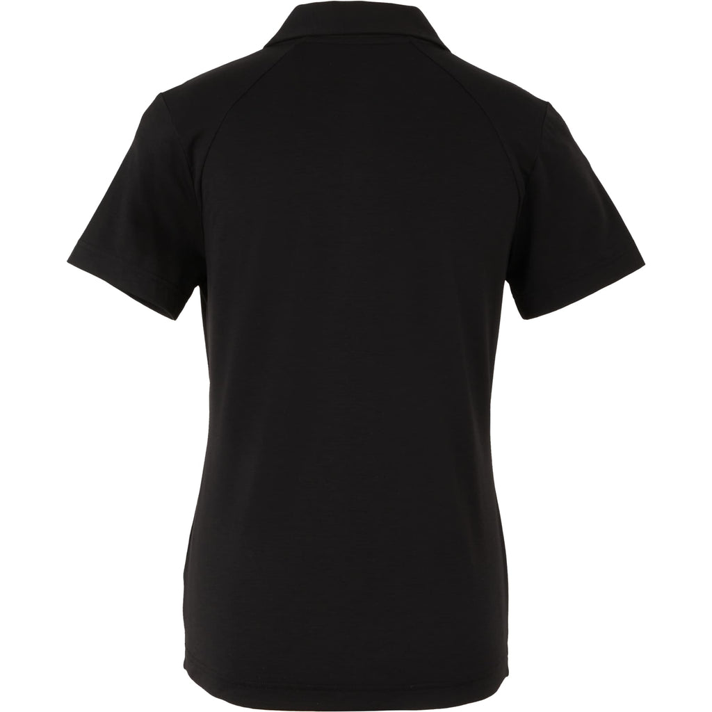 Izu Everything Eco Stretch Polo for Women Transfer - Black - Back