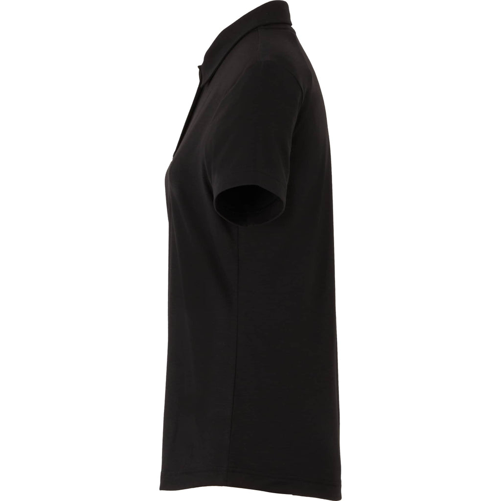 Izu Everything Eco Stretch Polo for Women Transfer - Black - Left Side