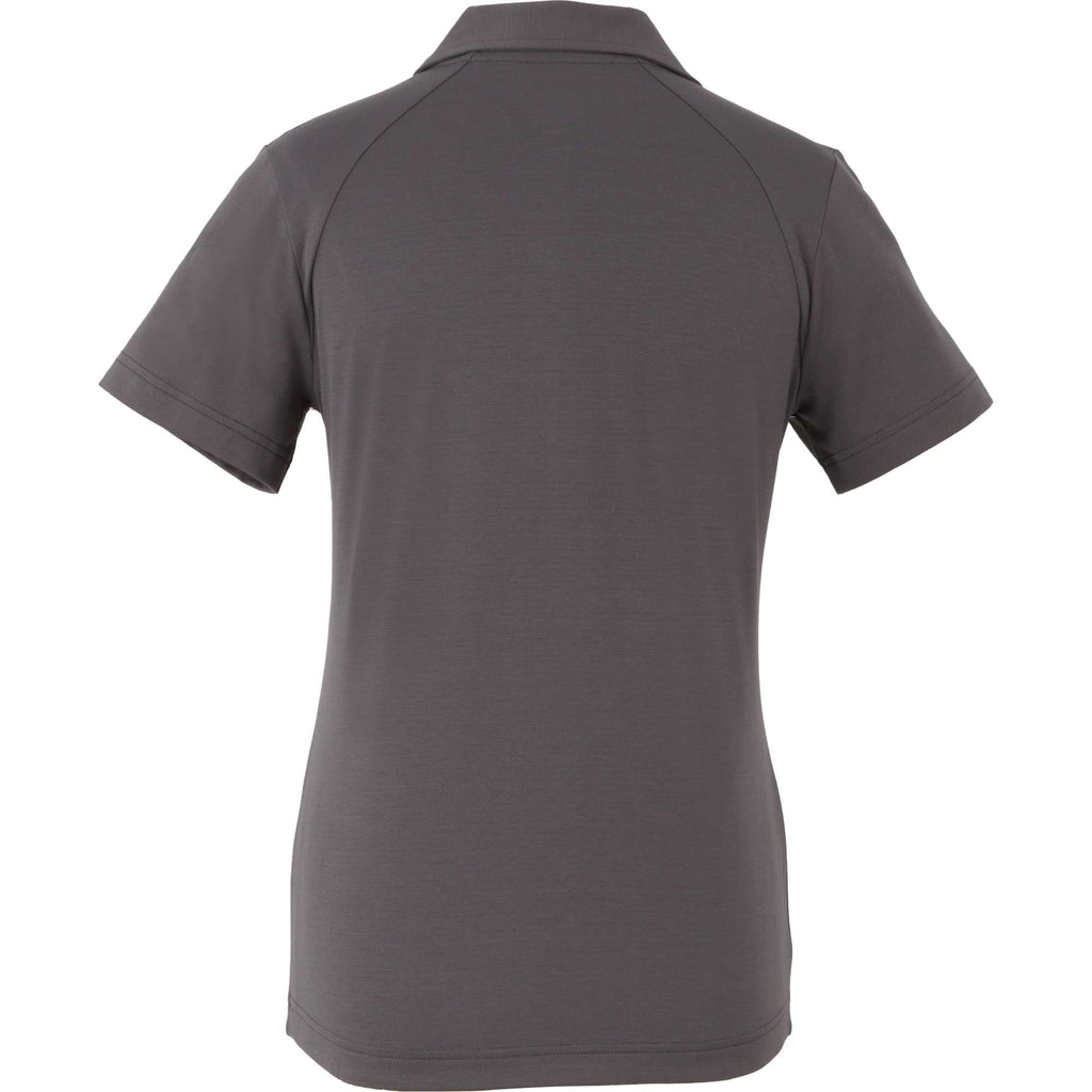 Izu Everything Eco Stretch Polo for Women Transfer - Charcoal - Back