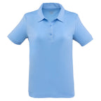 Izu Everything Eco Stretch Polo for Women Transfer - Sky - Front Flat