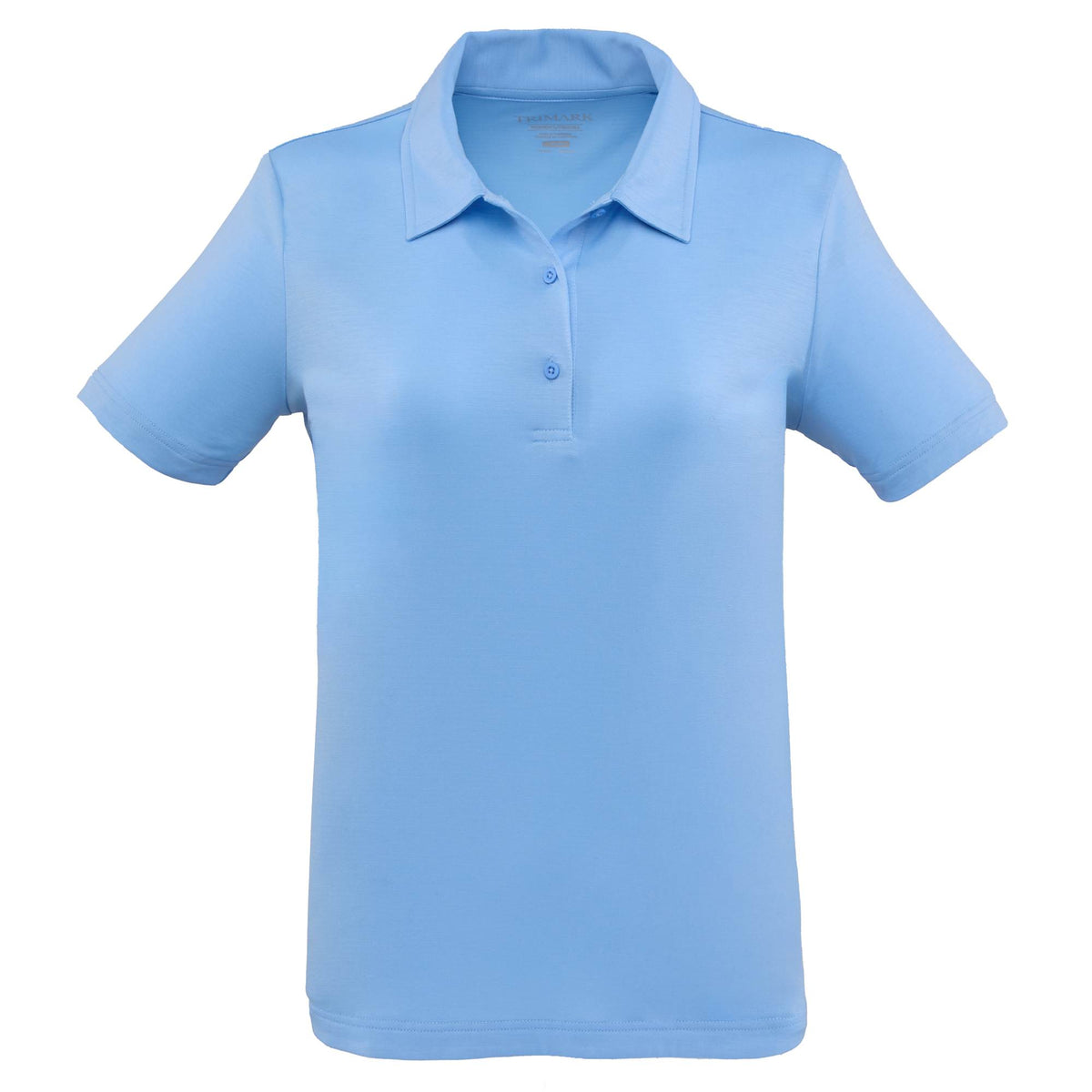 Izu Everything Eco Stretch Polo for Women Transfer - Sky - Front Flat