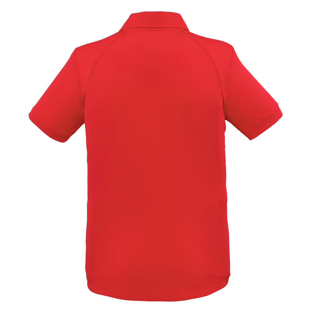 Izu Everything Eco Stretch Polo for Women Transfer - Team Red - Back Flat