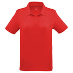 Izu Everything Eco Stretch Polo for Women Transfer - Team Red - Front Flat