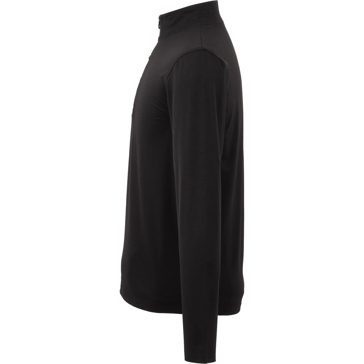 Izu Everything Eco Stretch Quarter Zip for Men Embroidery - Black - Left Side