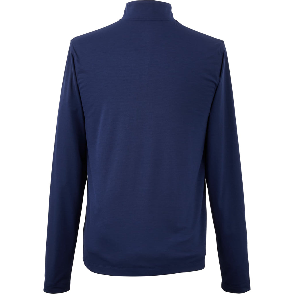 Izu Everything Eco Stretch Quarter Zip for Men Embroidery - Vintage Navy - Back