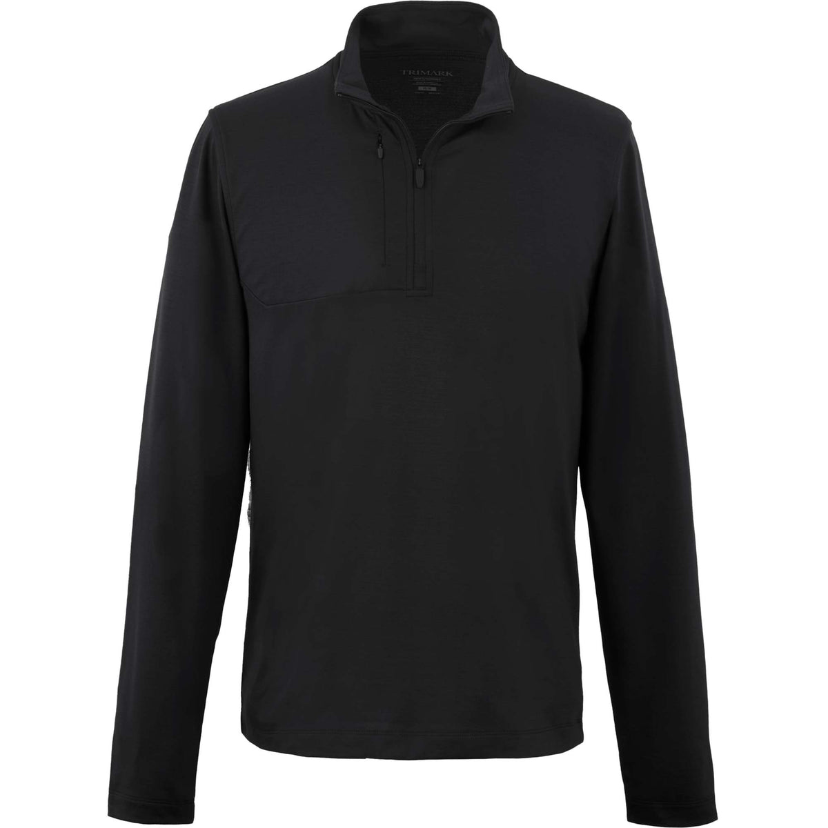 Izu Everything Eco Stretch Quarter Zip for Men Transfer - Black - Front Flat