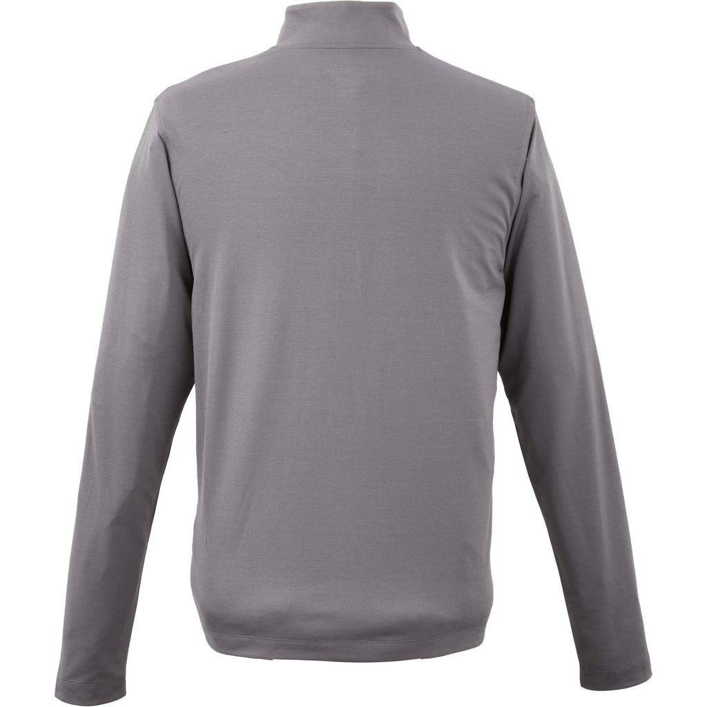 Izu Everything Eco Stretch Quarter Zip for Men Transfer - Charcoal - Back Flat